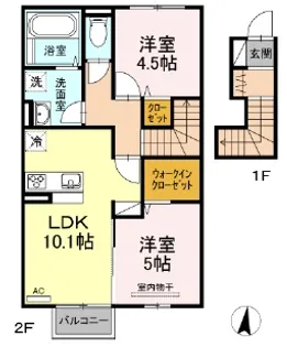 セリシール エスト【2階】の間取り