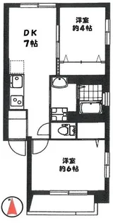 江古田ローヤルコーポ【1階】の間取り