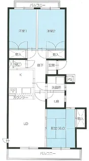 牛久ロイヤルレジデンスAII型【2階】の間取り