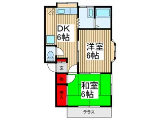 コ-ポノモトB【1階】の間取り