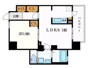 ヴィラエーデル名駅【4階】の間取り