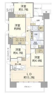 プラウドシティ南山【3階】の間取り