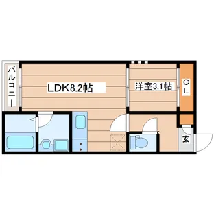 アルクスおたまや【2階】の間取り