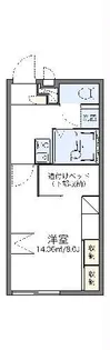 レオパレスチャミル【1階】の間取り