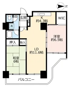 UR武庫川【9階】の間取り
