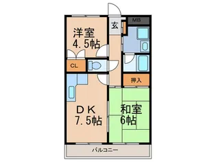 シャト-ド-ル【1階】の間取り