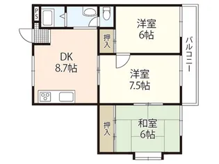 キムラコーポ敬春【3階】の間取り