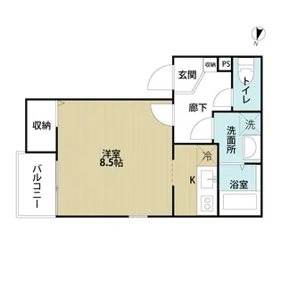 インプレイス長田【3階】の間取り