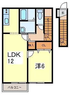 セジュールバラ【2階】の間取り