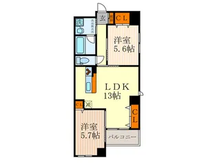 グランディール烏丸御池【3階】の間取り