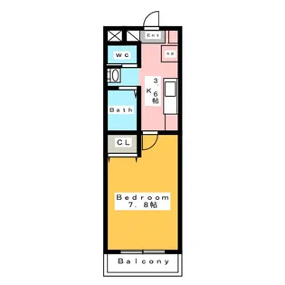 Kビル横山【1階】の間取り