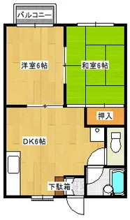 ニュースカイハイツ【2階】の間取り