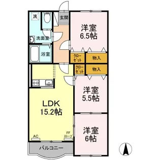 PEARL浜田【3階】の間取り