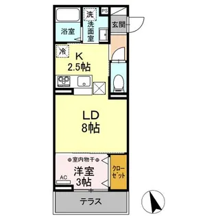 ルミエール篭田【2階】の間取り