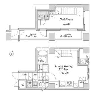レジディア神田【12階】の間取り