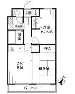 シャテロ高津【4階】の間取り