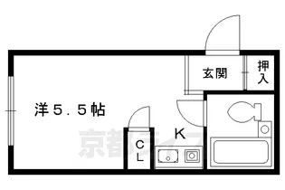 シャトレ花園【1階】の間取り