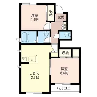 スクエアテラス東浦和【1階】の間取り