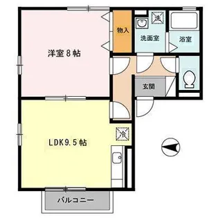 セジュール・リバーサイド【2階】の間取り