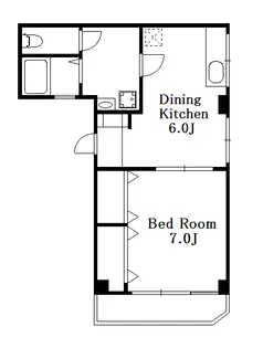 フラットE【3階】の間取り