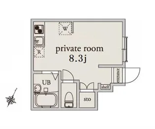 アーベインテラス下北沢I【1階】の間取り