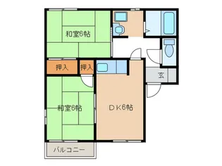 タウニ-菱川【2階】の間取り