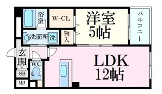 キャピタル岡本【2階】の間取り