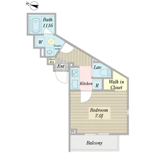コスミオン船橋【3階】の間取り