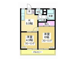 コンシェール東原【2階】の間取り