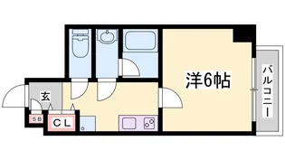 クオーレ三宮弐番館【8階】の間取り