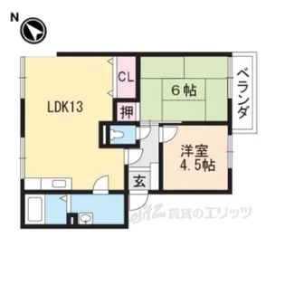 ベルヴェデールIMAI1【1階】の間取り