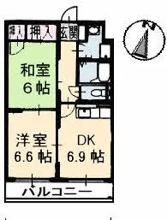 光町イースト【2階】の間取り