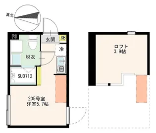 西野MTHレジデンス【2階】の間取り