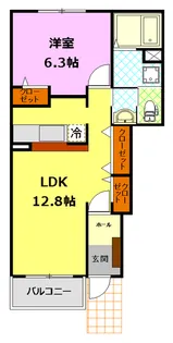 アニメート桜【1階】の間取り