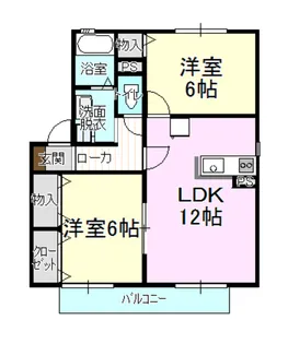 フローラルパース【2階】の間取り