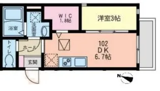 ラシーネ磯子【1階】の間取り