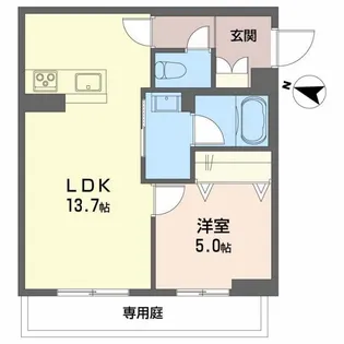 La Palais Vert ラ・パレヴェール【1階】の間取り