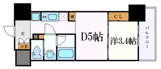 パークアクシス名古屋山王橋【6階】の間取り