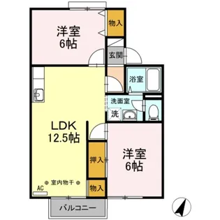 ルミエールA【2階】の間取り
