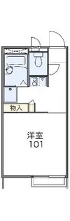 レオパレスさくら【2階】の間取り
