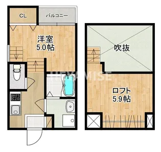 MODERN PALAZZO福田町B棟【2階】の間取り