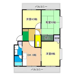 三田ハイツ【1階】の間取り
