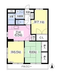 メルベーユ【3階】の間取り