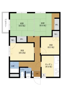 ≪弊社管理物件!≫コーポイデア205号【2階】の間取り