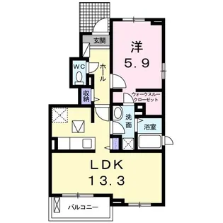 チームサモン若柳フィフス【1階】の間取り