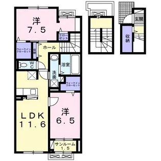 メイゼル【3階】の間取り