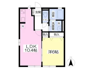 メゾン ド ブランカ【1階】の間取り