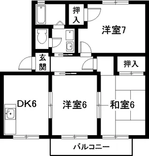 カサベルデ長谷川【2階】の間取り