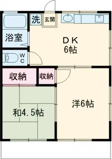 ハイツ松桂【1階】の間取り
