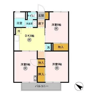 ネオシティ中島A【1階】の間取り